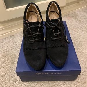 Adrienne Vittadini black booties, EUC, 7.5